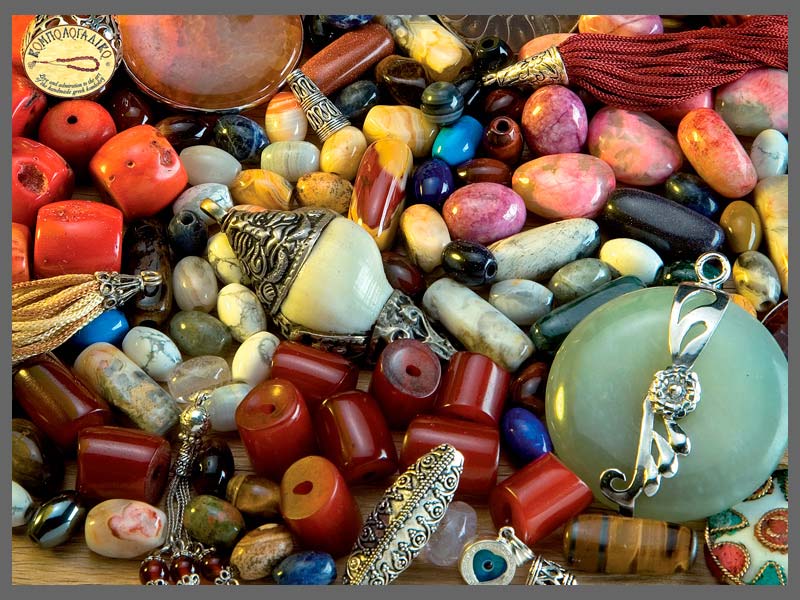 Various komboloi beads